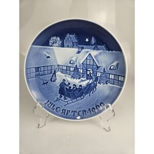 1969 B&G Norway Christmas Plate 1969 Jule After Arrival Of Christmas Guests Vtg